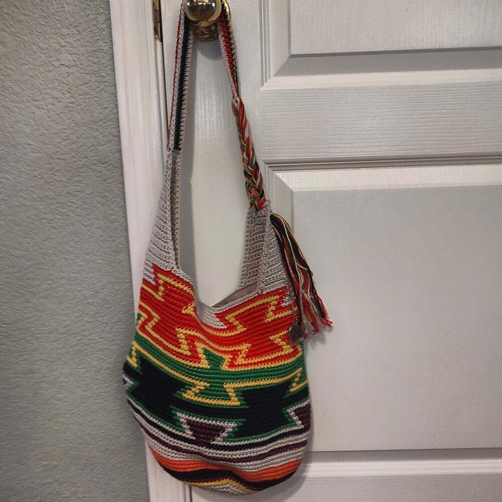 The Sak Womens Hand Crocheted Bag Multiple Multi Color - Picture 3 of 11